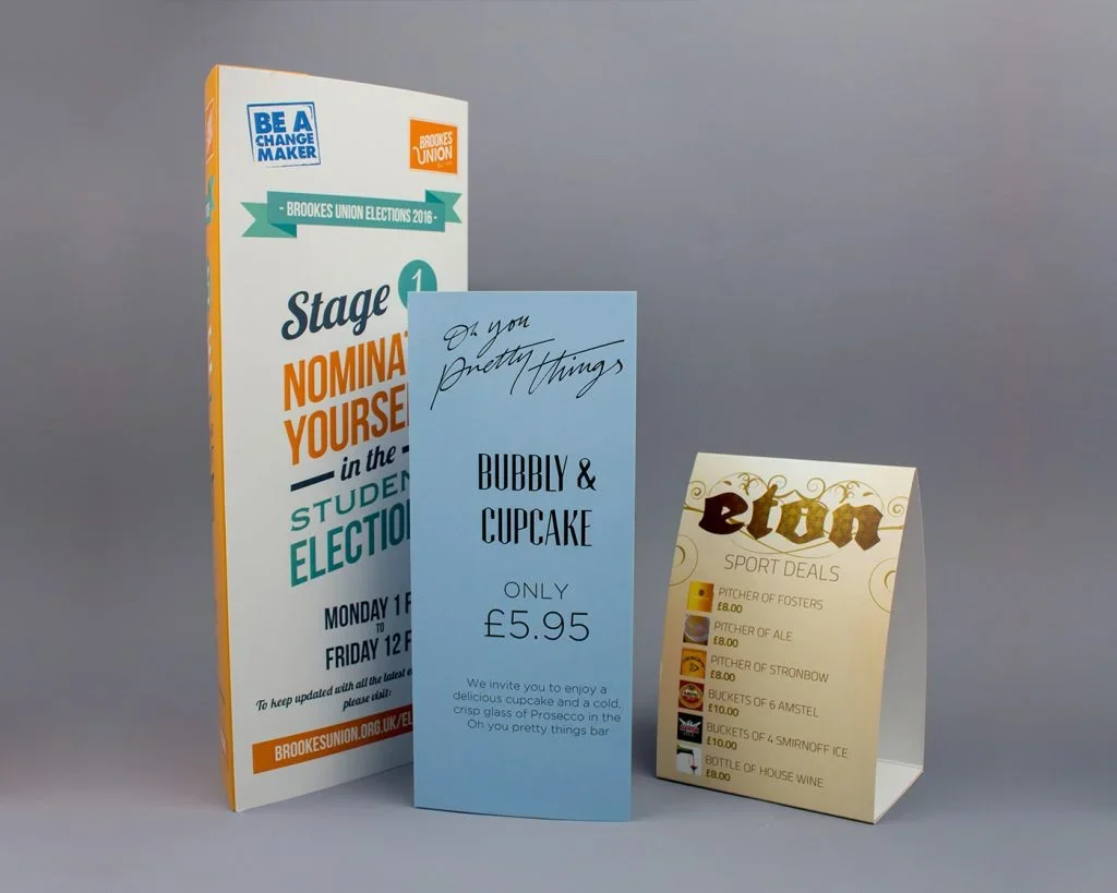 Table Tents Printing Bromsgrove