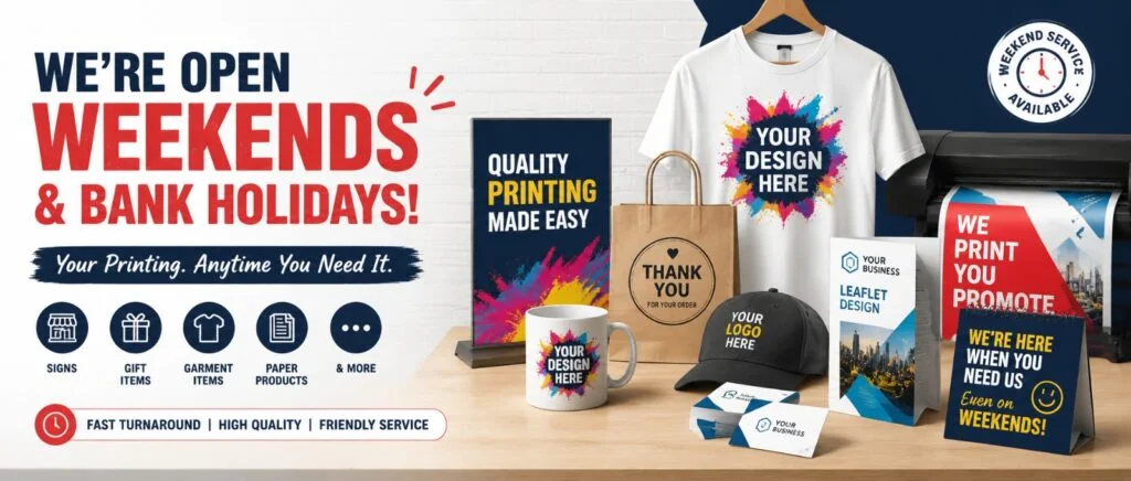 Weekend Printing Service Bromsgrove